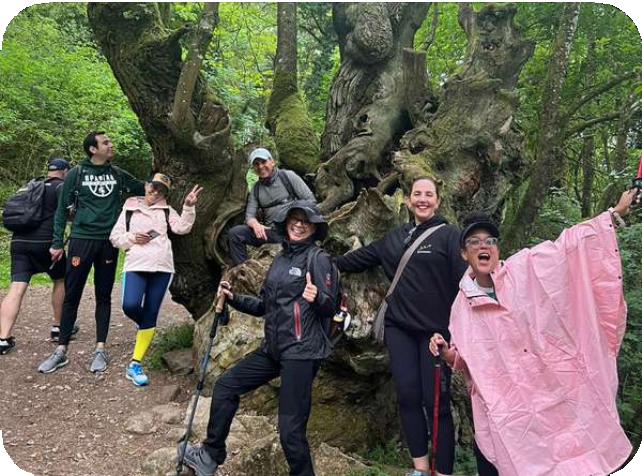 Travelers experiencing the Camino de Santiago